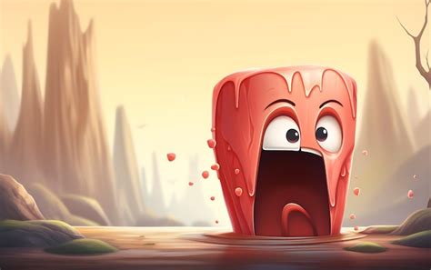 Premium AI Image | One cartoon Tooth in pain Concept of kid toothache