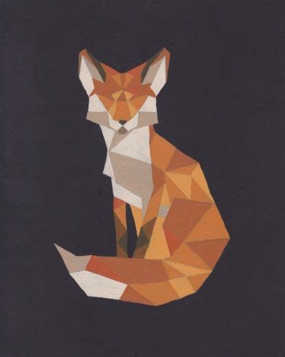 Geometric Fox Art Print by Rosalie Wyonch | Society6