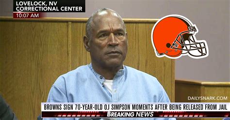 BREAKING: Cleveland Browns Sign RB O.J. Simpson To 2-Year Deal Worth 14 Million - Daily Snark