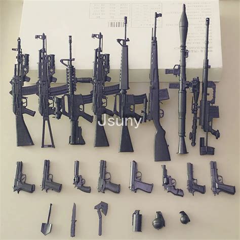 8PCS/SET + 54 Accessories The Assembly Model of 1:6 Guns M16A4 Series ...