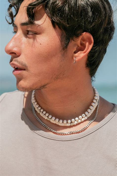 Unisex Silver Puka Shell Necklace - Ikaika - 16 Inches in 2023 | Mens ...