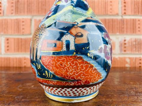 Antique Chinese Porcelain Vase Blue & White Famille Rose Clobbered 19th Century | eBay