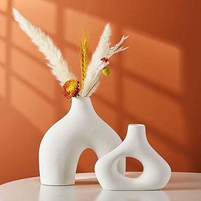 Amazon.com: Heart-Shaped Ceramic Vases Two Set, White The Perfect Blend of Romance and ...
