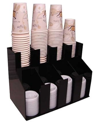 Amazon.com: Vertical Coffee Cup and Lid Dispenser Station (4 wide, 2 ...