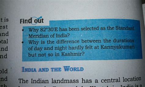 Solve this: It is est und )tal nd nd Fin@iit Why 82030'E has been selected as the Standard ...