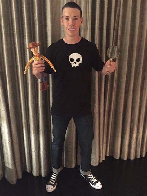 Will Poulter dressed as Sid from Toy Story for Halloween - Meme Guy