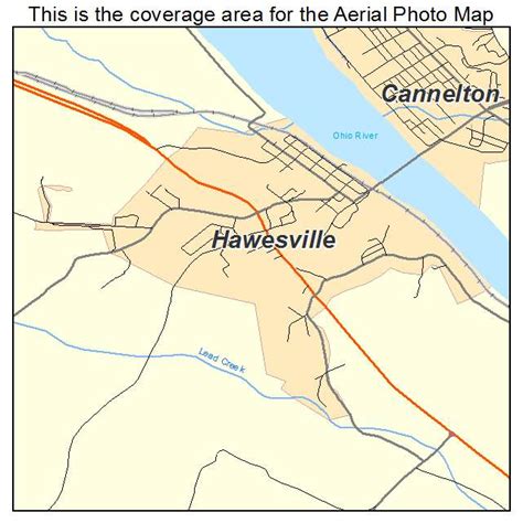 Aerial Photography Map of Hawesville, KY Kentucky