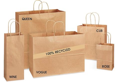 Recycled Paper Bags, Recycled Paper Shopping Bags in Stock - ULINE
