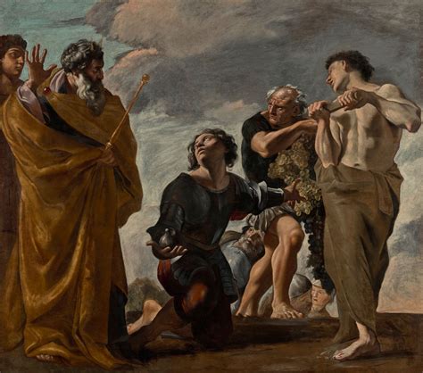 Moses and the Messengers from Canaan by Giovanni Lanfranco (1621-1624) - Public Domain Bible ...