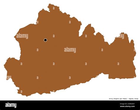 Shape of Surrey, administrative county of England, with its capital ...