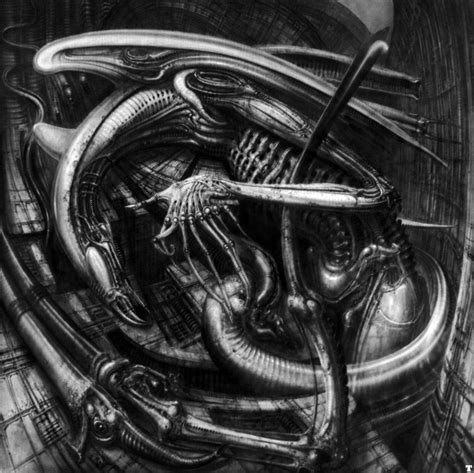 The Original "Alien" Concept Art Is Terrifying | H.r. giger, Giger art, Giger alien