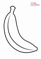 Easy Printable Banana Coloring Pages For Kids sketch template
