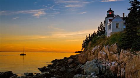 wallpaper Bass Harbor Lighthouse, Acadia National Park, Maine HD : Widescreen : High Definition ...