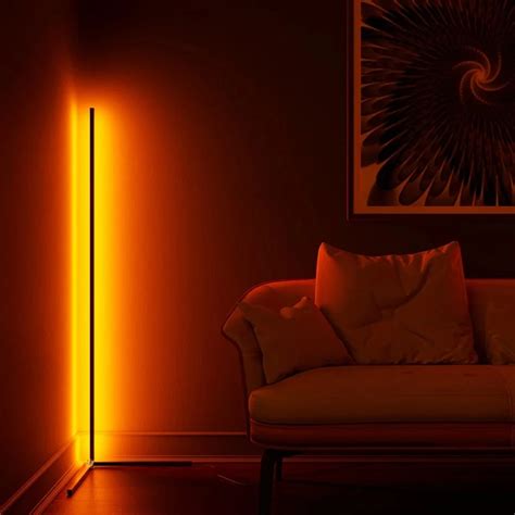 Modern LED Corner Floor Lamps Living Room Standing Decorative Atmosphere Lamp Bedroom Decoration ...