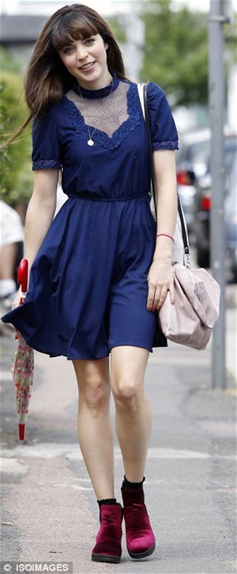 Rachel Bright looks classy in blue as she strolls through London | Daily Mail Online