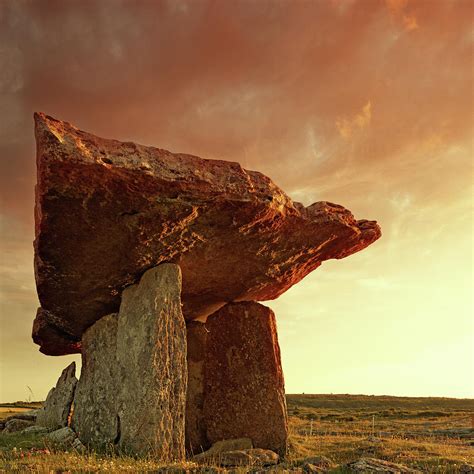 Poulnabrone Dolmen At Sunset by Mammuth