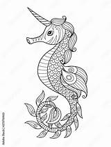 Sea Horse Coloring Page sketch template