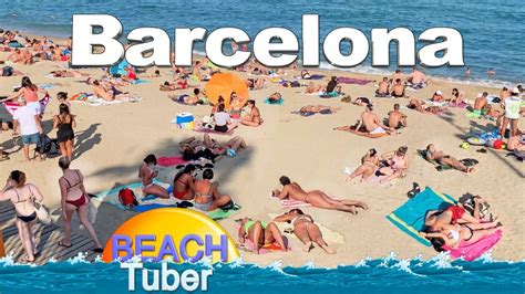 4K VIDEO BEACH WALK [ Barcelona ] SPAIN SLOW TV Travel vlog - YouTube