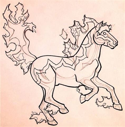 "Sketchy Fire Horse" by NiaraSusarin, 2015 #Adver , #affiliate, #AD, #Fire, #NiaraSusarin, # ...