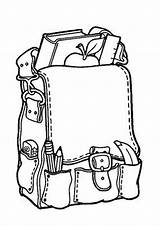 Coloring Pages  School bag Page sketch template