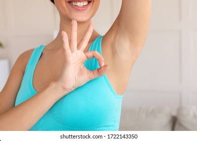 Armpit Depilation Unrecognizable Girl Showing Smooth Stock Photo ...