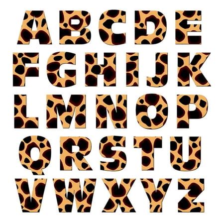 Alphabet Letters Uppercase Cheetah Print Animals MAG-NEATO'S(TM ...