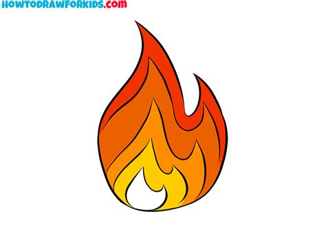 How to Draw Fire Flames - Easy Drawing Tutorial For Kids