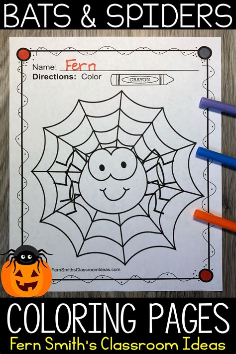 My Bats and Spiders Coloring Pages are Perfect for Your Classroom For October | Coloring pages ...