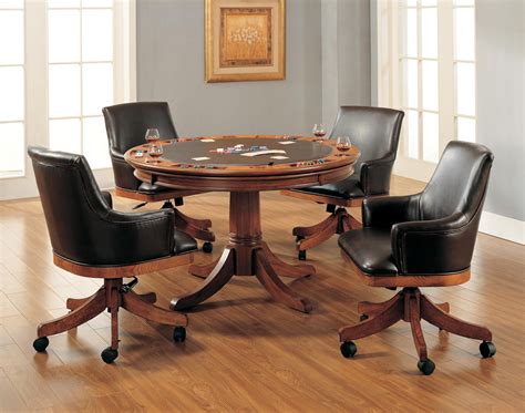 Kitchen Tables Game Table Sets With Caster Chairs ~ Interor ... | Game ...