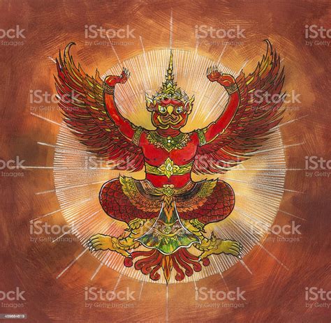 Garuda Elang Mitologi Thailand Atau Burung Ilustrasi Stok - Unduh ...