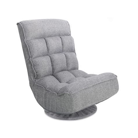 Dark Plaid Grey Armchair Relax Reclining Sofa Wing Chair for Living ...