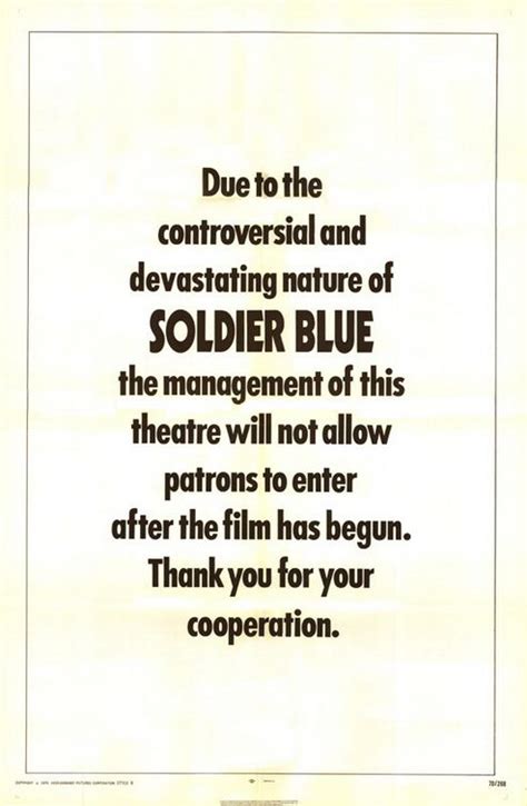 Soldier Blue Movie Poster (#1 of 2) - IMP Awards