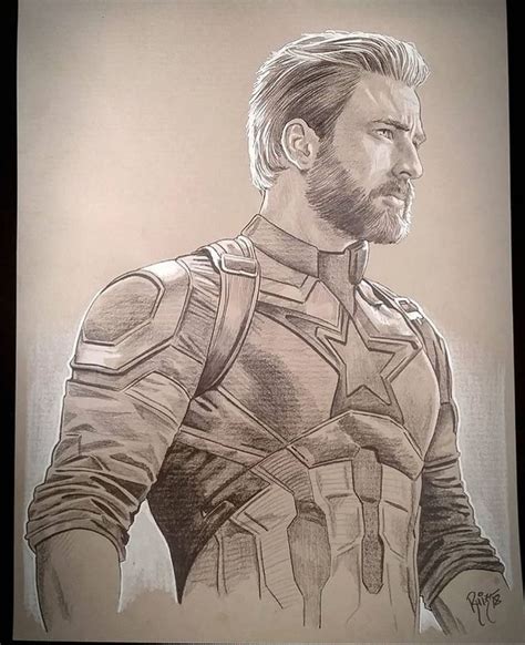 Drawing Captain America #América #Captain #drawing #marvel comics # ...