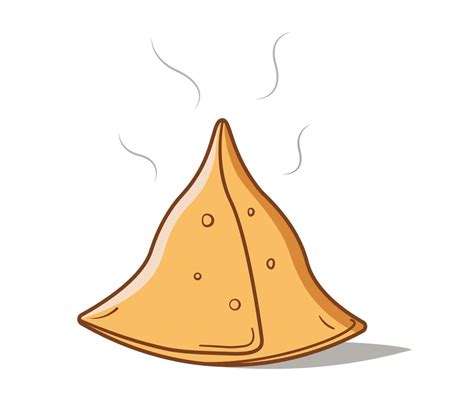 Illustration of Indian popular street food hot samosa . 6434298 Vector ...