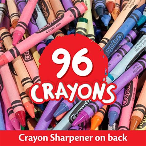 Crayola Classic Color Crayons In Flip-Top Pack With Sharpener, 96 ...