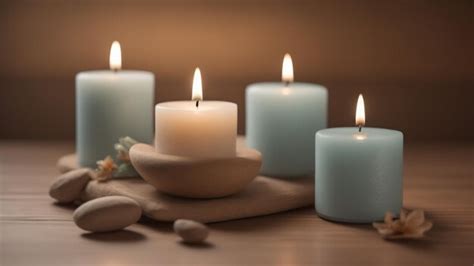 Premium AI Image | Candles spa background