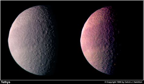 Color Image Reveals a Dark Belt on Tethys