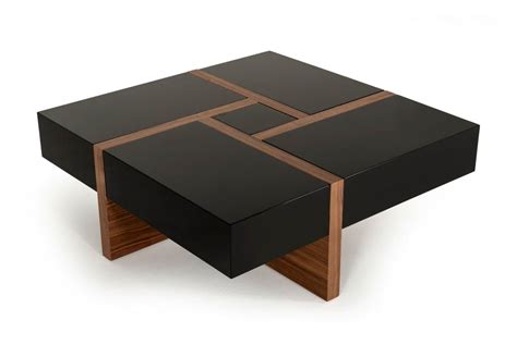 Modrest Makai Modern Black & Walnut Coffee Table | Chic Home | Design Kollective | Modern wood ...