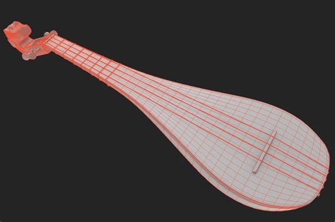 Gittern lute 3D model | CGTrader