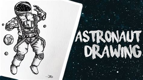 ASTRONAUT IN SPACE DRAWING *timelapse* - YouTube