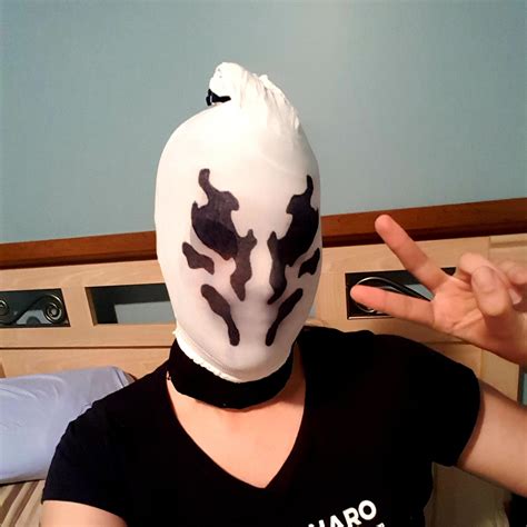 Stumbled across the Rorschach mask I made for a Halloween costume ...