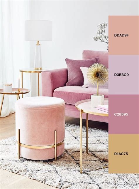 Feminine Living Room Interior Design Color Palette | Color palette interior design, Interior ...
