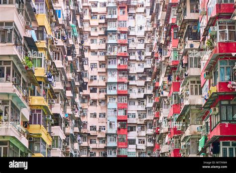 Densely crowded apartment buildings, Hong Kong Island, Hong Kong, China, Asia Stock Photo - Alamy