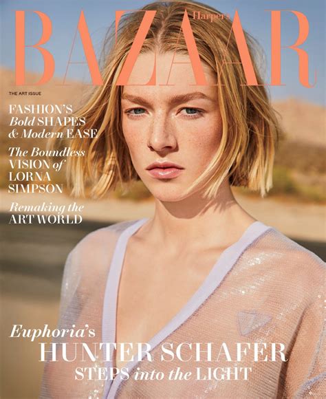 HUNTER SCHAFER in Harper’s Bazaar Magazine, December 2021/January 2022 – HawtCelebs