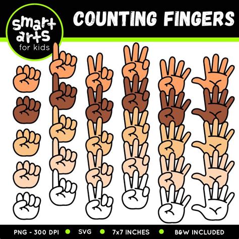 Counting Fingers Clip Art - Educational Clip Arts and Bible Stories