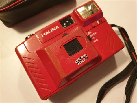 HALINA 1600 RARE RETRO VINTAGE FILM CAMERA & CASE (RED) | eBay