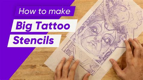 How to make Stencils for Big Tattoo Designs | Make Big Tattoo Stencils ...