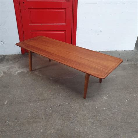 Hans Wegner for Andreas Tuck Teak and Oak Coffee Table For Sale at 1stDibs