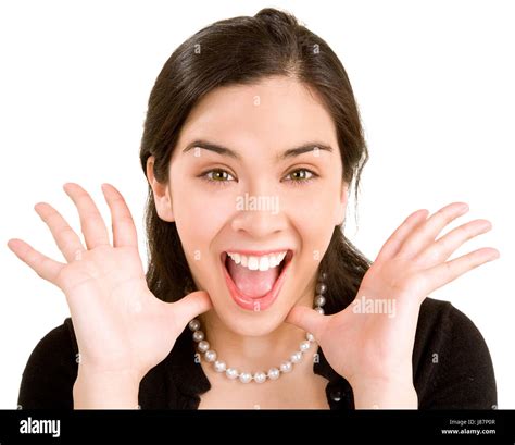 woman, winner, thrilled, delighted, unambitious, enthusiastic, merry, radiant Stock Photo - Alamy