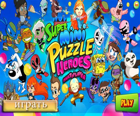 Супер мини тетрис (Super Mini Puzzle Heroes) играть Спанч Боб онлайн